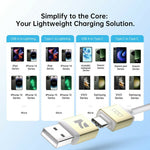 NCC 2m 4 in 1 Universal Charging Cable Braided Aluminum Alloy 65W PD Fast Charge Data Transfer Cord for iPhone iPad Android