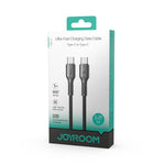 JOYROOM S-A9U 1m USB-C til USB-C Kabel PD 60W Hurtigopladning Nylonflettet Datakabel til Telefoner Tablets Laptops