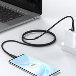 MCDODO til iPhone 15-serien Flettet nylon 0,2M USB-C til USB-C Hurtigopladningskabel til Samsung Huawei Xiaomi