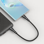 MCDODO til iPhone 15-serien Flettet nylon 0,2M USB-C til USB-C Hurtigopladningskabel til Samsung Huawei Xiaomi