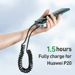MCDODO for iPhone 15 Series Spring Coiled Type-C to Type-C Data Cable Power Delivery PD Fast Charger Cable