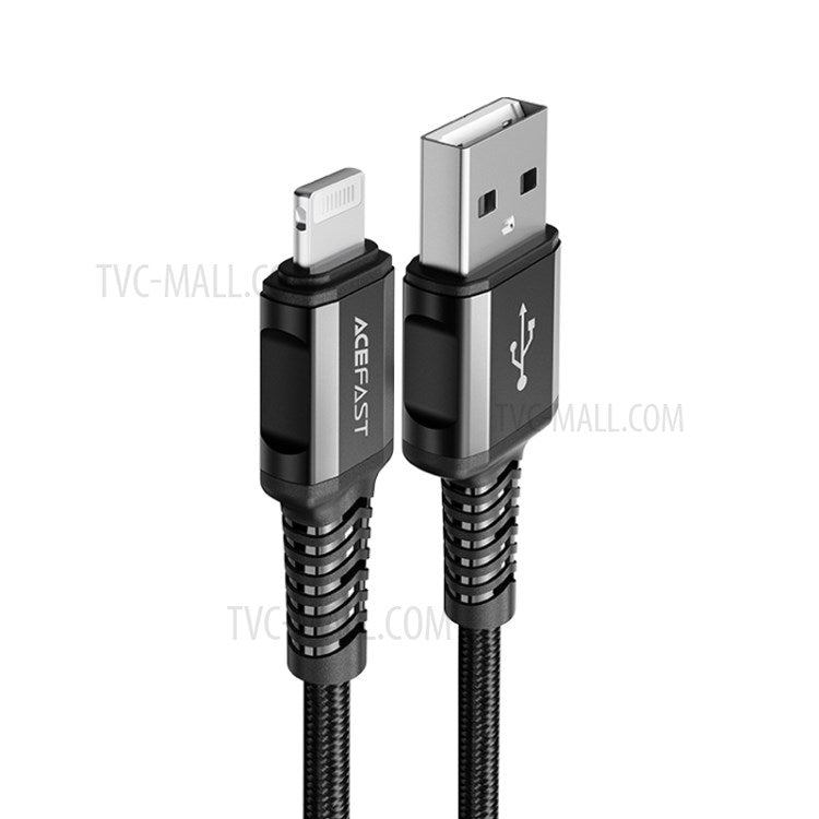 ACEFAST C1-02 MFI USB-A to Lightning Charging Cable Aluminum Alloy Nylon Braided Data Cable Cord 1.2m
