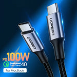 UGREEN 70427 for iPhone 15 Series 100W 4.0 PD USB C to USB C Fast Charging Cable Nylon Braided Type-C Cable for Samsung S20 / MacBook / iPad Pro (1m)