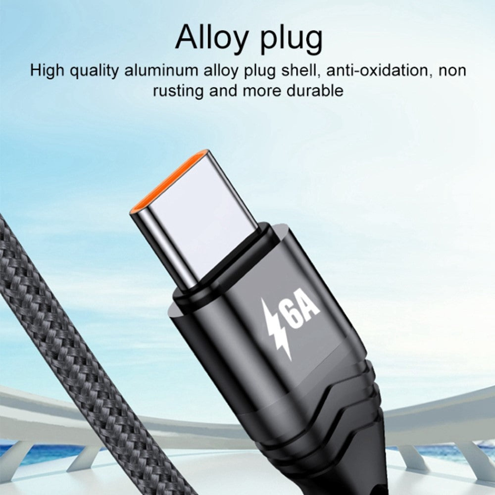For iPhone 15 Series 2m 4-in-1 66W 6A 4-Output Fast Charging Charging Cable USB to 8Pin+Micro USB+Dual Type-C Braided Cable Adapter