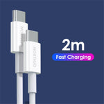 NORTHJO 2m 60W USB C to USB C PD Fast Charging Cable 480Mbps Data Transmission Cord