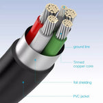 UGREEN 10355 1m USB-A-hane till 5-stifts mini-USB-hane laddningskabel 480 Mbps datakabel för digitalkameror / MP3 / MP4 / bil-DVR