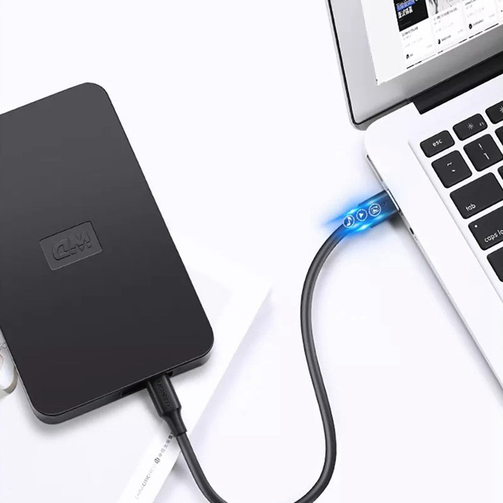UGREEN 10355 1m USB-A-hane till 5-stifts mini-USB-hane laddningskabel 480 Mbps datakabel för digitalkameror / MP3 / MP4 / bil-DVR