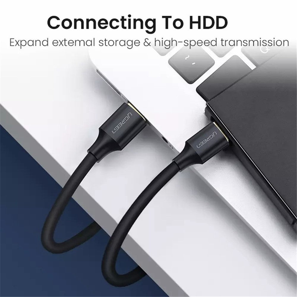 UGREEN 10355 1m USB-A-hane till 5-stifts mini-USB-hane laddningskabel 480 Mbps datakabel för digitalkameror / MP3 / MP4 / bil-DVR