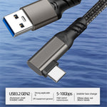 Til Oculus Quest 1 / 2 3m USB3.2 Gen2 3A Hurtigopladningskabel USB-A til USB-C 10Gbps Datakabel VR Headset Linkkabel