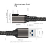 Til Oculus Quest 1 / 2 3m USB3.2 Gen2 3A Hurtigopladningskabel USB-A til USB-C 10Gbps Datakabel VR Headset Linkkabel