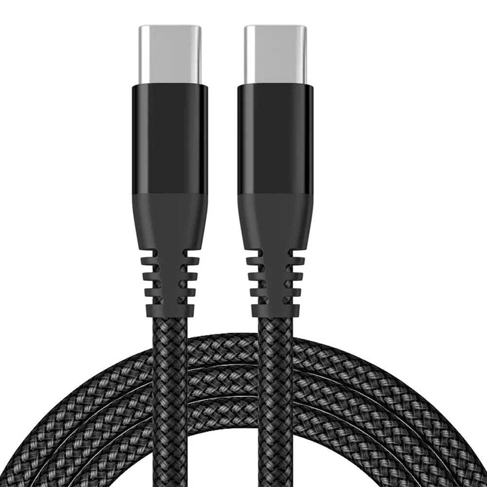 For iPhone 15 Series 3m Type-C to Type-C PD 60W Charging Cable Nylon Braided USB2.0 Data Cable for Cell Phones, Tablets, Laptops
