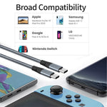 For iPhone 15 Series 3m Type-C to Type-C PD 60W Charging Cable Nylon Braided USB2.0 Data Cable for Cell Phones, Tablets, Laptops
