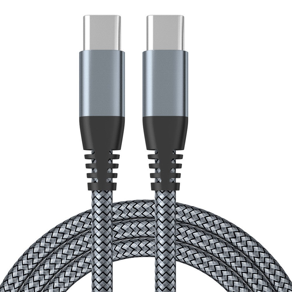 For iPhone 15 Series 3m Type-C to Type-C PD 60W Charging Cable Nylon Braided USB2.0 Data Cable for Cell Phones, Tablets, Laptops