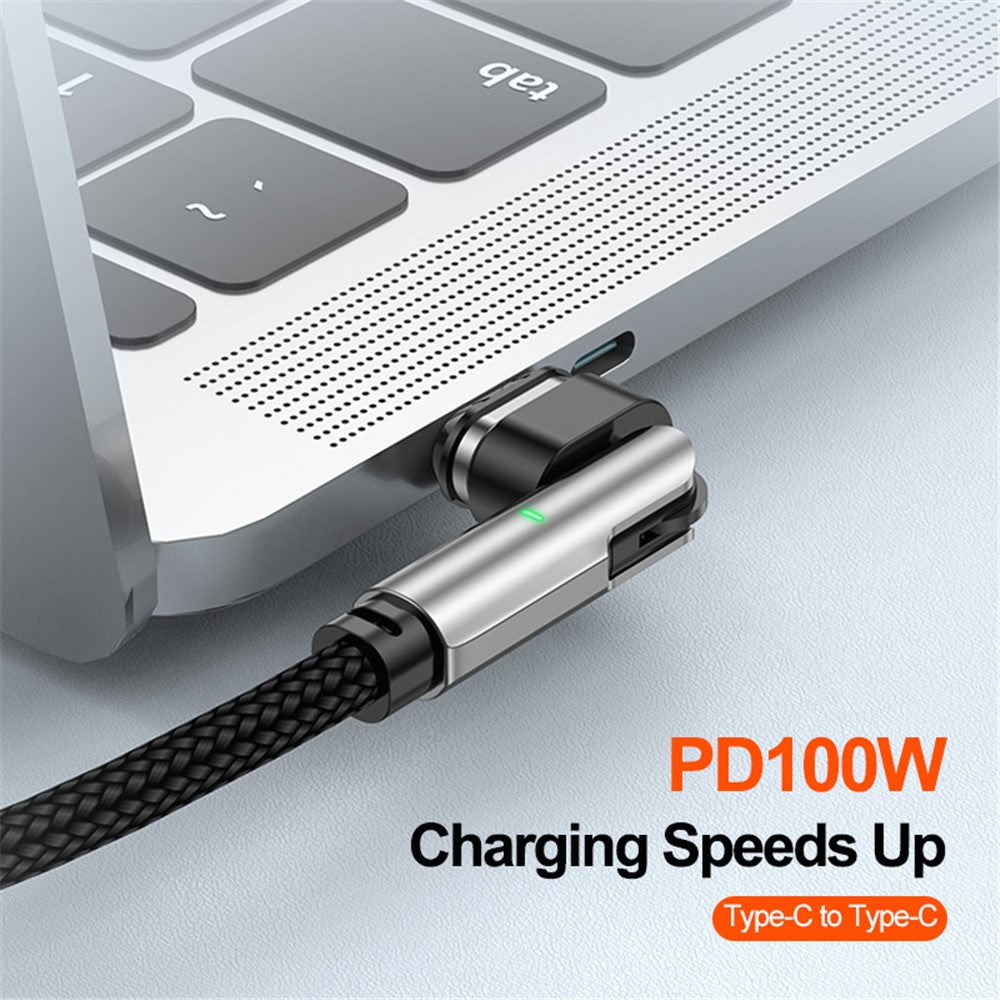 ENKAY 2m 180 Degree Rotation USB-C to Type C / iP 2-in-1 PD 100W / 27W Magnetic Charging Cable