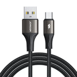 JOYROOM SA25-AM3 1.2m Light-Speed Series 3A USB-A to Micro Fast Charging Data Cable Nylon Braided Cord