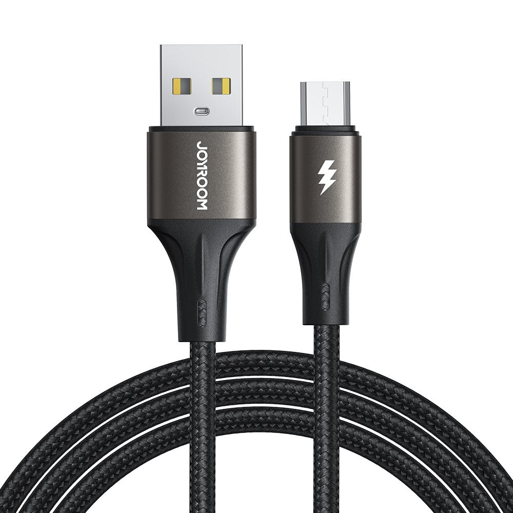 JOYROOM SA25-AM3 1.2m Light-Speed Series 3A USB-A to Micro Fast Charging Data Cable Nylon Braided Cord