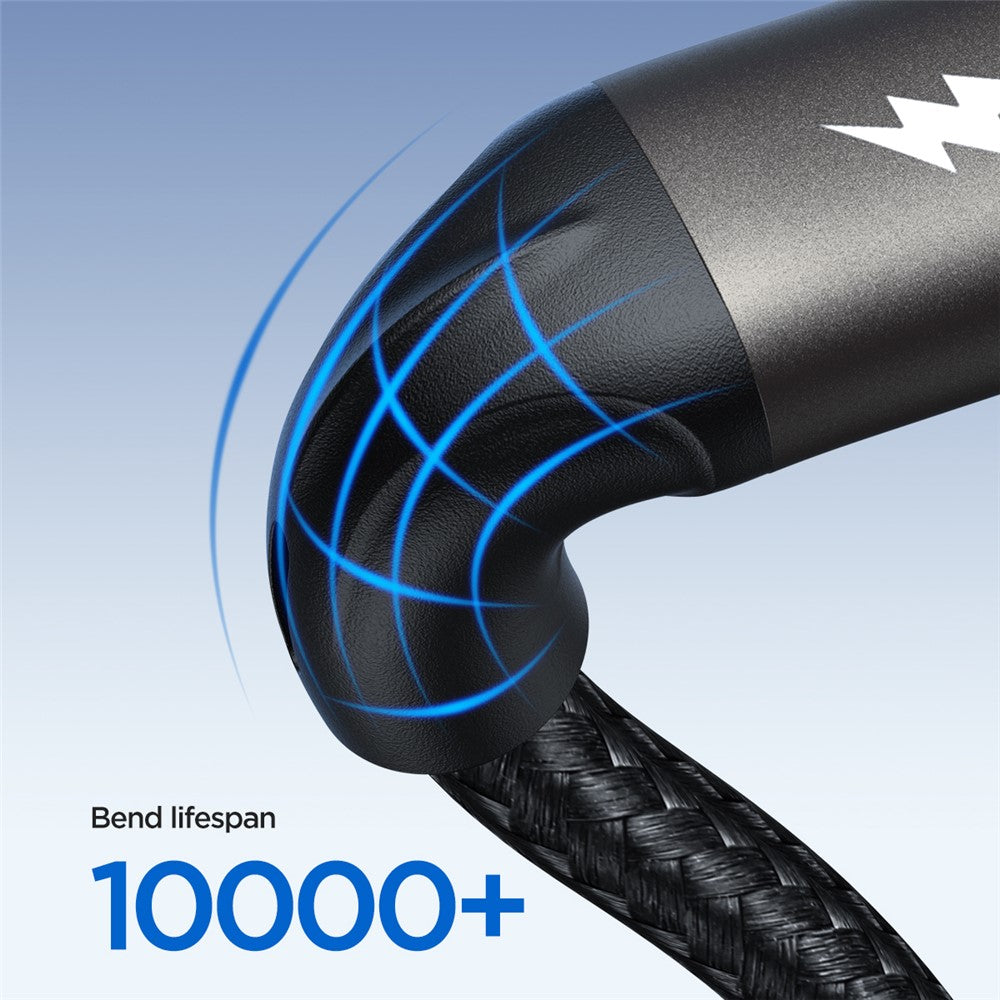 JOYROOM SA25-AM3 1.2m Light-Speed Series 3A USB-A to Micro Fast Charging Data Cable Nylon Braided Cord
