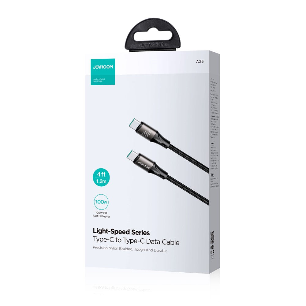 JOYROOM SA25-CC5 1,2 m Light-Speed-serie til iPhone 16-15-serien PD 100W hurtigopladende USB-C til USB-C datakabel