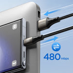 JOYROOM SA25-CC5 1,2 m Light-Speed-serie til iPhone 16-15-serien PD 100W hurtigopladende USB-C til USB-C datakabel