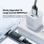 ESSAGER 2m Digital Display 7A Fast Charging Cable USB-A to Type-C 480Mbps Data Cable