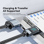 ESSAGER 2m Digital Display 7A Fast Charging Cable USB-A to Type-C 480Mbps Data Cable