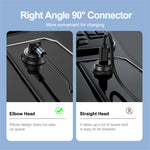 ENKAY 1.5m USB to Type-C / iP /  Micro USB TPU Spring Cable 66W Fast Charging Cable with Indicator Light