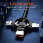 ENKAY 1.5m USB to Type-C / iP /  Micro USB TPU Spring Cable 66W Fast Charging Cable with Indicator Light