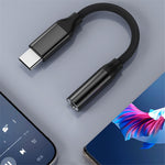 TIANSTON For iPhone 15 Type-C Male to 3.5mm Female Headphone Adapter Audio Cable