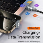 0,5 m USB 3.2 Gen 2 10 Gbps dataoverførselskabel Type-C han til han opladnings-/lydkabel
