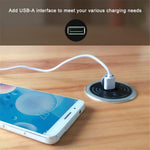 Embedded Desktop Wireless Charger 15W with USB-A and USB-C Charging Port