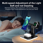 JLM-J5 Multifunctional Adjustable Wireless Charger Desktop Phone Earphone Watch Charger Night Light