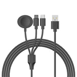 122cm USB to Type-C  /  iP  /  for Apple Watch Oval Wireless Charging Dock Splitter Cable