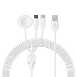 122cm USB to Type-C  /  iP  /  for Apple Watch Oval Wireless Charging Dock Splitter Cable