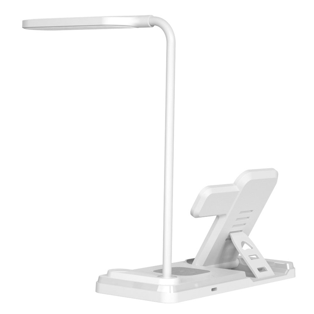 HT-503 Sammenklappelig 15W Trådløs Oplader til Telefon / Ur / Høretelefoner med Berøringsstyret LED Bordlampe