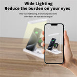 HT-503 Sammenklappelig 15W Trådløs Oplader til Telefon / Ur / Høretelefoner med Berøringsstyret LED Bordlampe