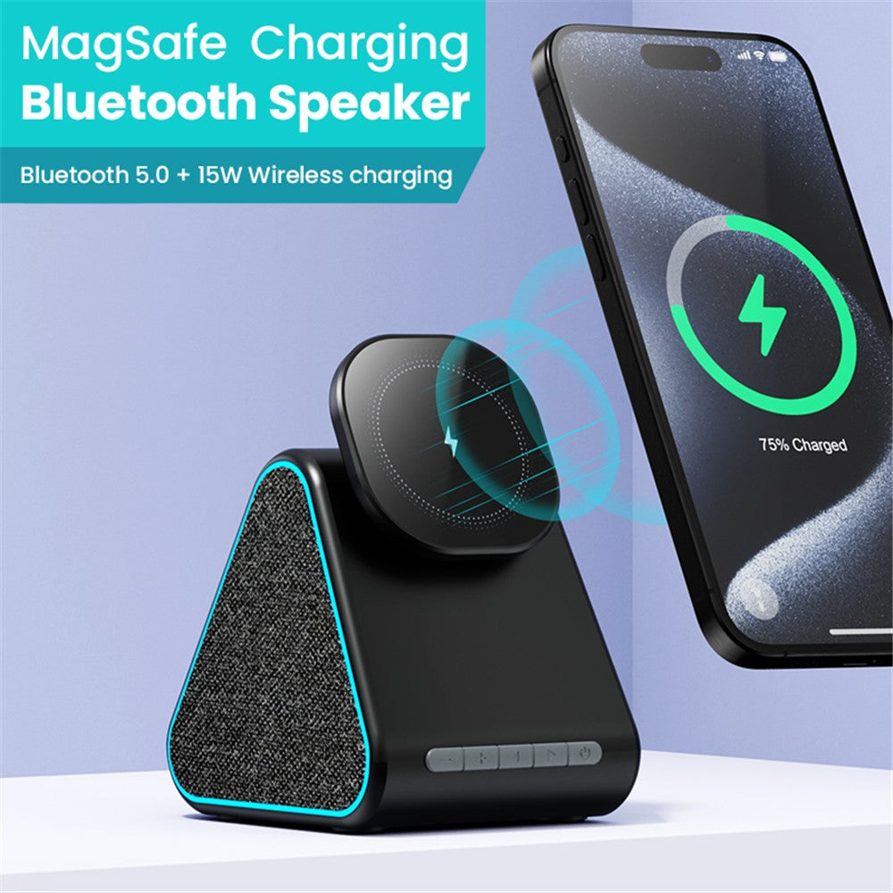 DM-23 15W Wireless Charger Phone Charging Pad Desktop Display Stand Bluetooth-compatible Speaker