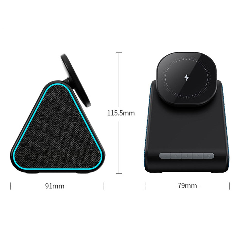DM-23 15W Wireless Charger Phone Charging Pad Desktop Display Stand Bluetooth-compatible Speaker