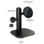 W98 15W Wireless Charger Stand with Light for Apple Watch AirPods iPhone