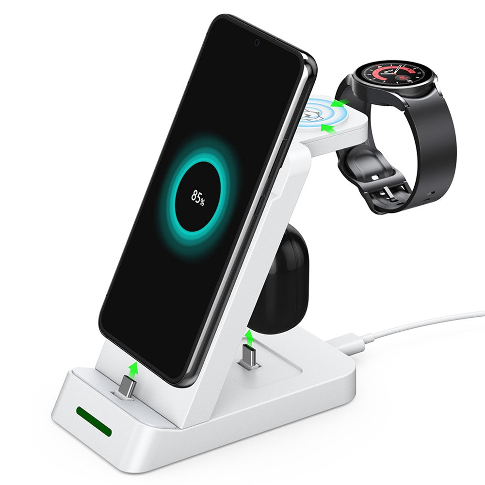 B20 til Samsung Watch trådløs oplader, telefon- og høretelefonopladningsstander