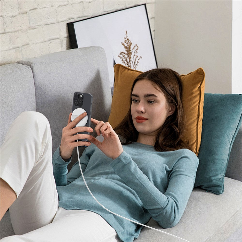 YF-M3C til iPhone 12-16-serien Qi2 15W Magnetisk Trådløs Oplader Aluminiumlegering Opladningsplade med Beslag