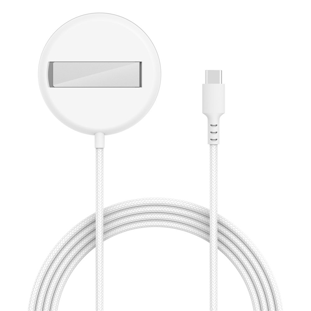 YF-M3C til iPhone 12-16-serien Qi2 15W Magnetisk Trådløs Oplader Aluminiumlegering Opladningsplade med Beslag
