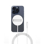 YF-M3C til iPhone 12-16-serien Qi2 15W Magnetisk Trådløs Oplader Aluminiumlegering Opladningsplade med Beslag