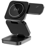 A390 3-i-1 sammenfoldelig magnetisk trådløs ladestation til iPhone, Apple Watch og AirPods, 15W-hurtigopladningsstander, kompakt rejseoplader