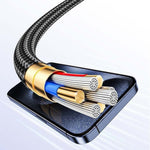 AWEI W23 1,2 m Type-C til Type-C + iP + trådløs oplader til Apple Watch 3-i-1 opladerkabel