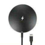 C12 Type-C-kabel, rund magnetisk trådløs oplader, telefonopladningsplade