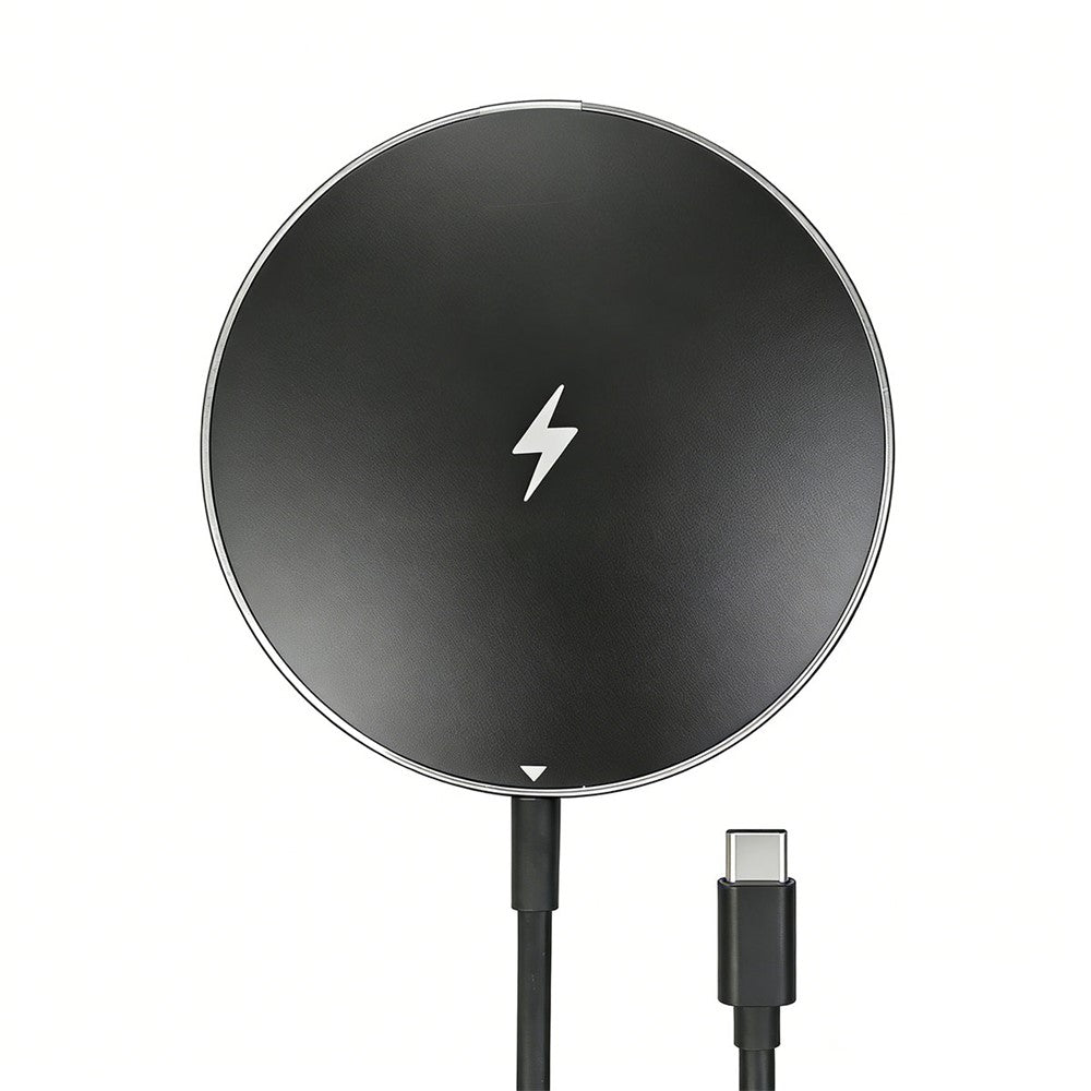 C12 Type-C-kabel, rund magnetisk trådløs oplader, telefonopladningsplade