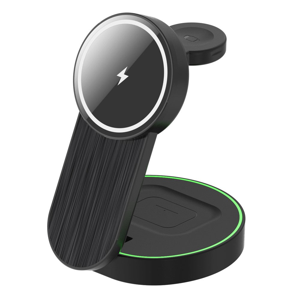 L9 15W Magnetic Wireless Charger Folding Charging Station for Apple Devices