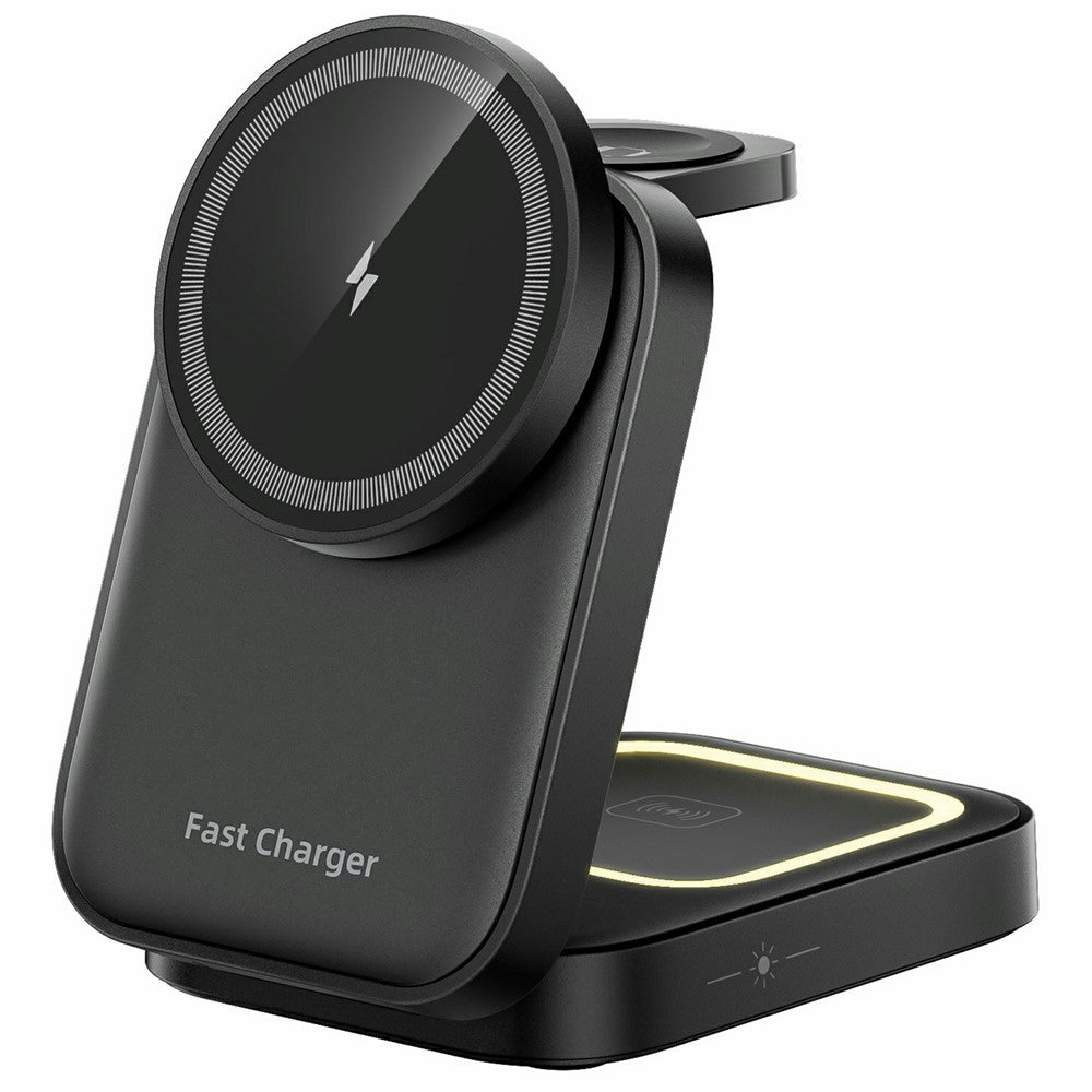 HT-541 Multifunctional Foldable 15W Wireless Phone Charger for Earbuds, Apple Watch Series