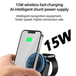 HT-541 Multifunctional Foldable 15W Wireless Phone Charger for Earbuds, Apple Watch Series