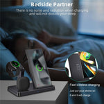 B732 3-in-1 Wireless Charger Phone Earphone Watch Charging Stand